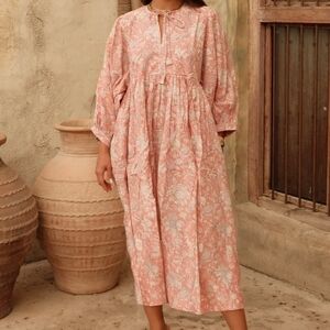 House Of Sundar India Block Print Dress Xxl
